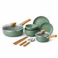 Modern Green Ceramic Cookware and Dinner Set