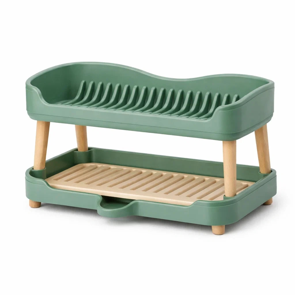 Two Tier Plastic Dish Drying Rack