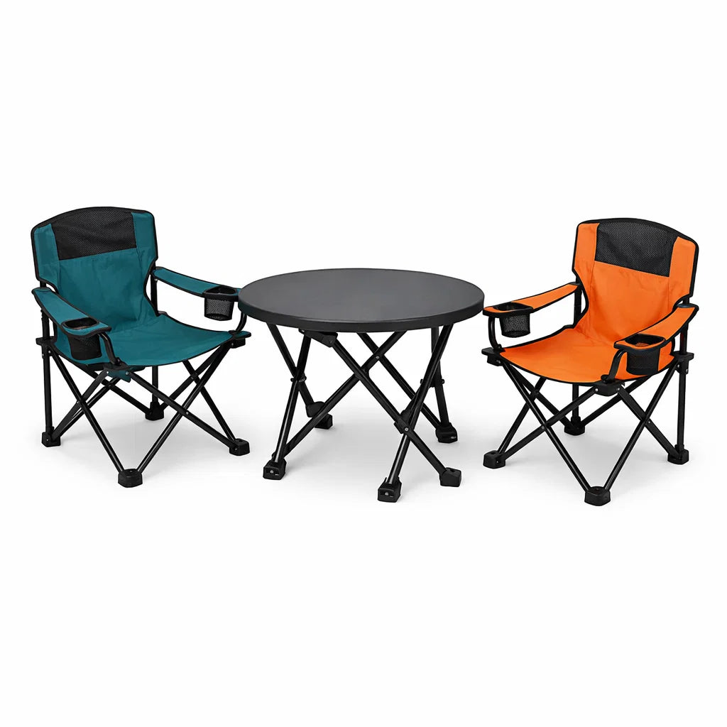 Black Round Table and Chair Set